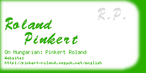 roland pinkert business card